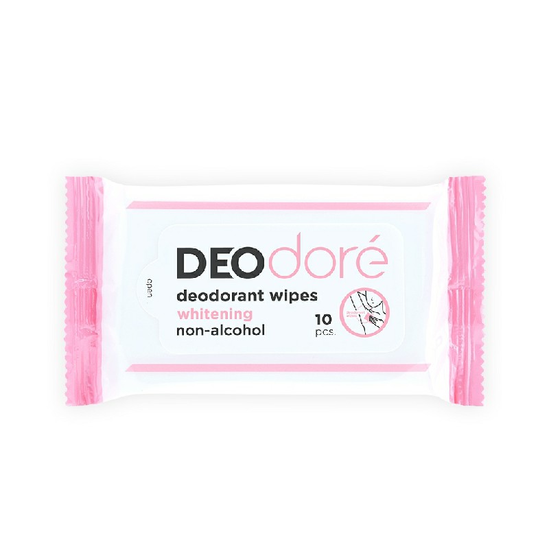 DEOdore' Deodorant Wipes Whitening Non-Aclcohol แผ่นเช็ดทำความสะอาดใต้วงแขน  กลิ่นหอมสดชื่น 1 ห่อ - True Shopping ช้อปที่ใช่ รู้ใจคุณ